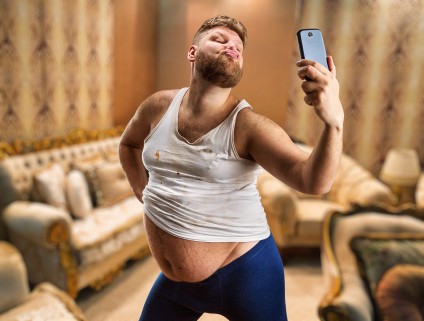 Bad MLS photos   professional image man staring at phone in room