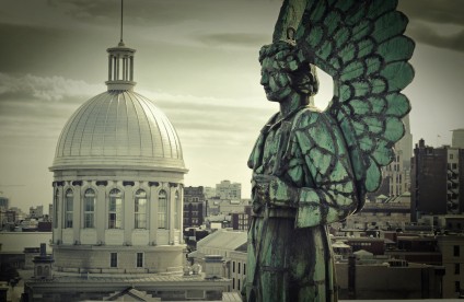 Montreal bidding wars. Angel looks over the city