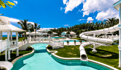Weird celebrity homes. Celine Dion's backyard waterpark