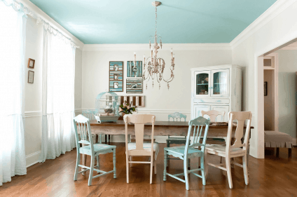 blue ceiling paint idea
