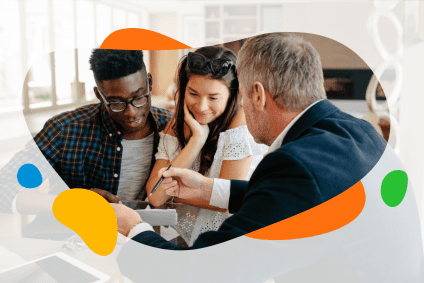 couple meeting realtor