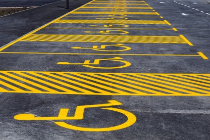 Handicap parking. Disability parking spaces permits