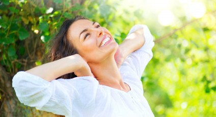 Beautiful woman happy. Greater Vancouver buyer's market