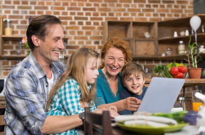 family searching for rental