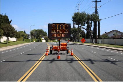 Stop sign zombies emergency preparedness