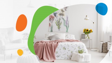 Cute wallpaper in bedroom