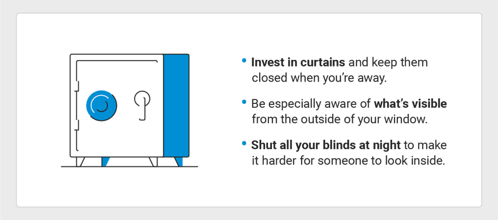 graphic that has tips on how to keep expensive items hidden