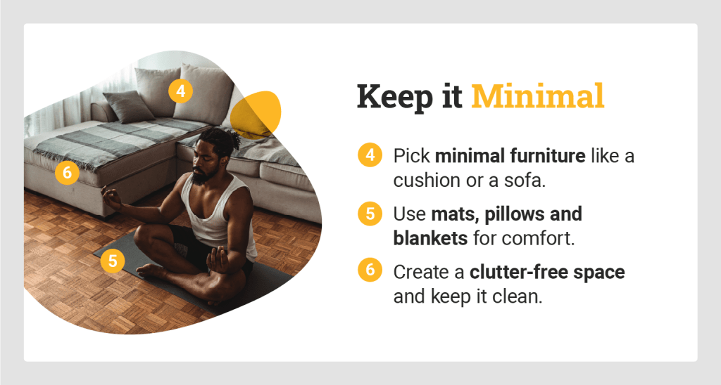keep it minimal in your meditation room