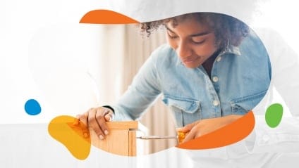 Woman does home upgrades