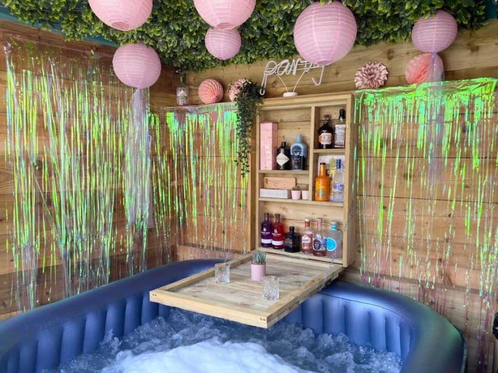 Fold away or collapsable outdoor bar