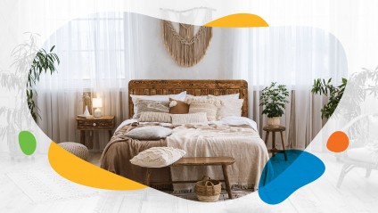 Boho bedroom design