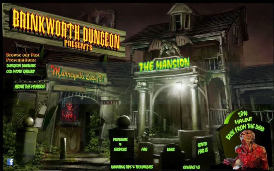 haunted house, brinkworth dungeon and a haunted mansion