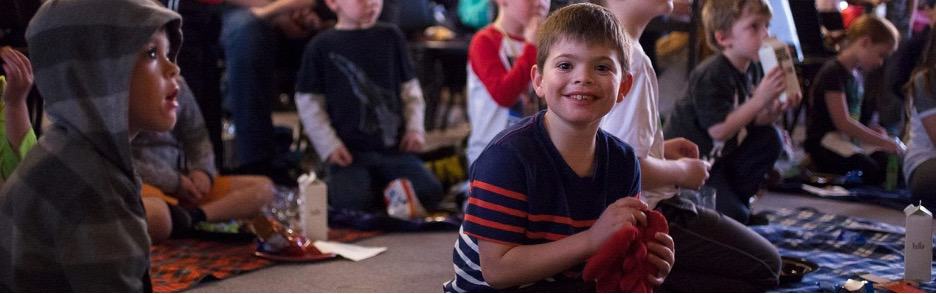 images of children enjoying a night at the museum