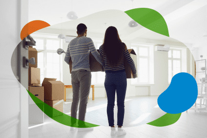 couple moving into a new home