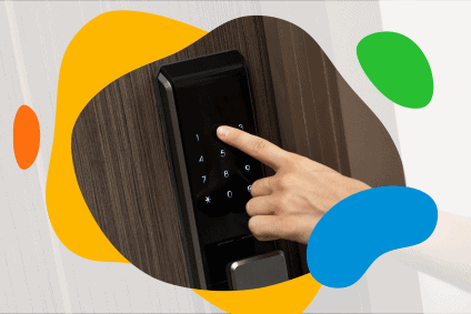 Using an electronic lock for entry to home