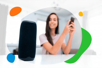 Woman on phone using smart technology
