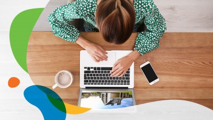 woman browsing real estate listings