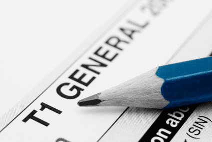 pencil on tax form