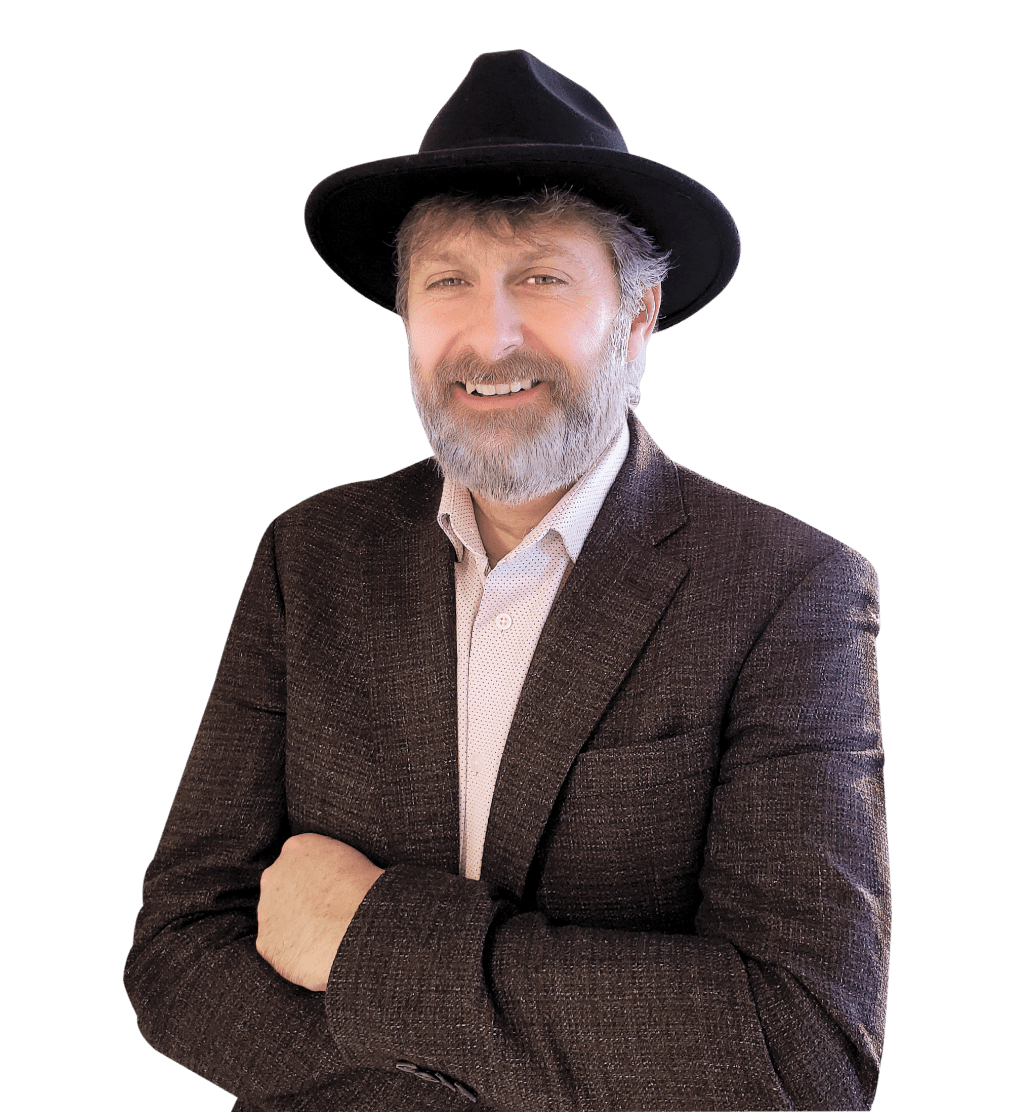 man with hat in suit