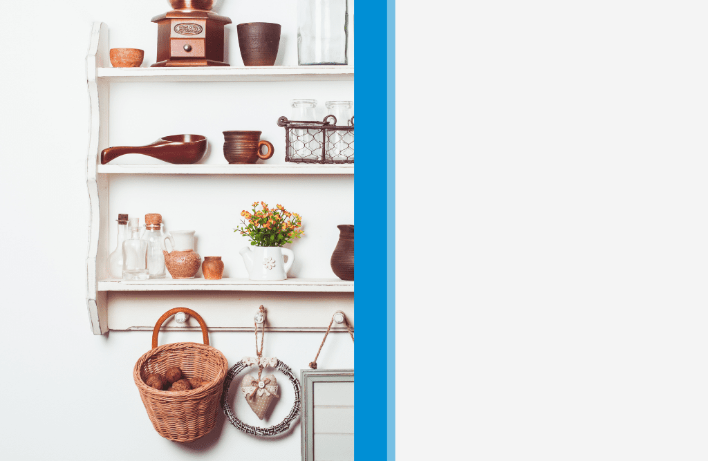 Floating shelf as a narrow entryway ideas