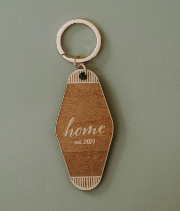 personalized wooden keychain gifts for new homeowners