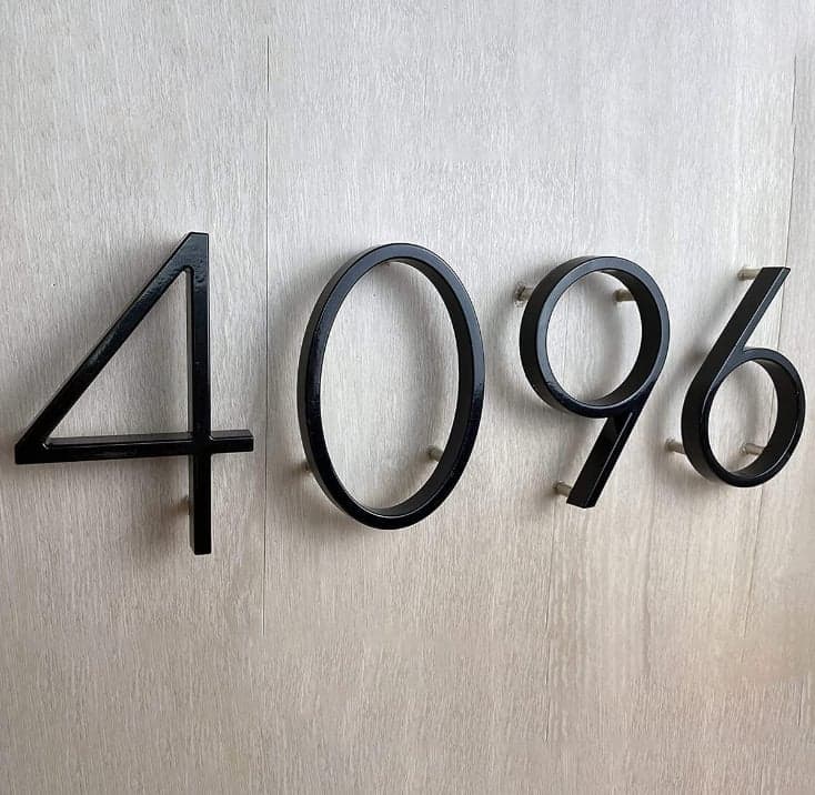 modern metal address sign gift for new homeowners