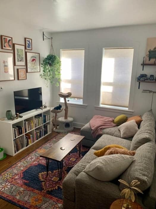 how to decorate small living rooms with rugs