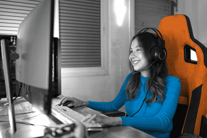 woman gaming