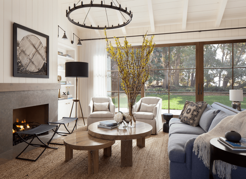 modern farmhouse living room